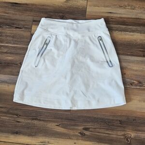 Nike Women's White Mini Skirt with Zipper Details